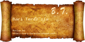 Bari Terézia névjegykártya