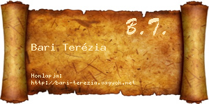 Bari Terézia névjegykártya